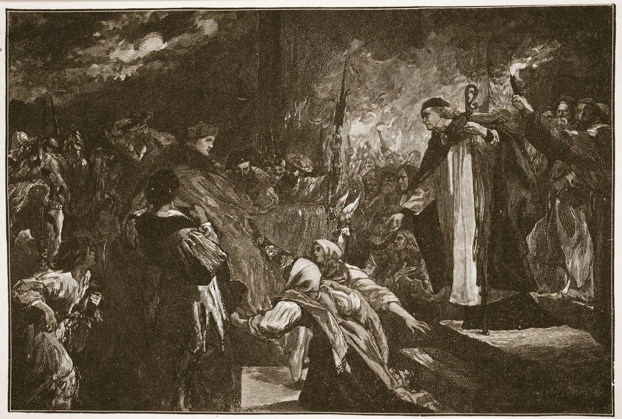 Cardinal Wolsey at Leicester Abbey, illustration from 