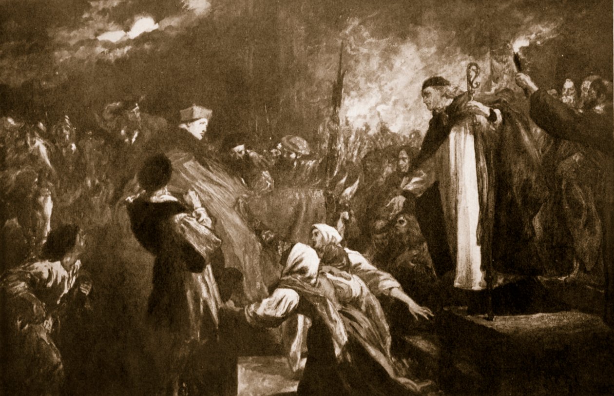The Arrival of Cardinal Wolsey at Leicester Abbey, 1530, Illustration from Hutchinson