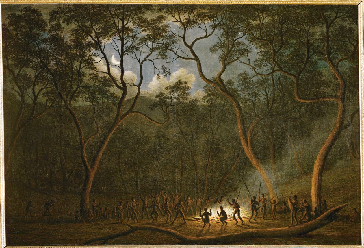 Moonlight-Dance of the Aborigines of Van Diemen Land, Tasmania by John Glover