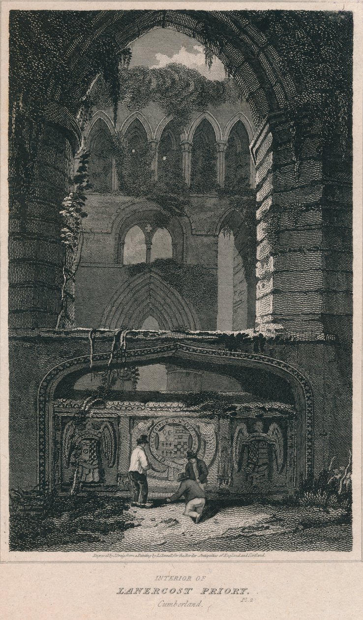 Interior of Lanercost Priory, Cumberland, 1814 by John Greig