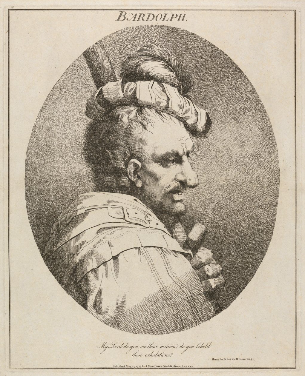 Bardolph, "Henry IV", Part II, Act II, Scene IX by John Hamilton Mortimer