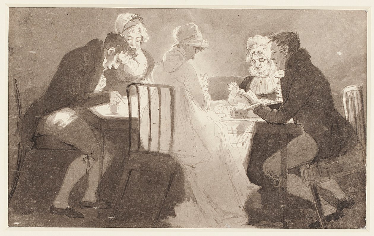 Group at a Table, 1806 by John Harden