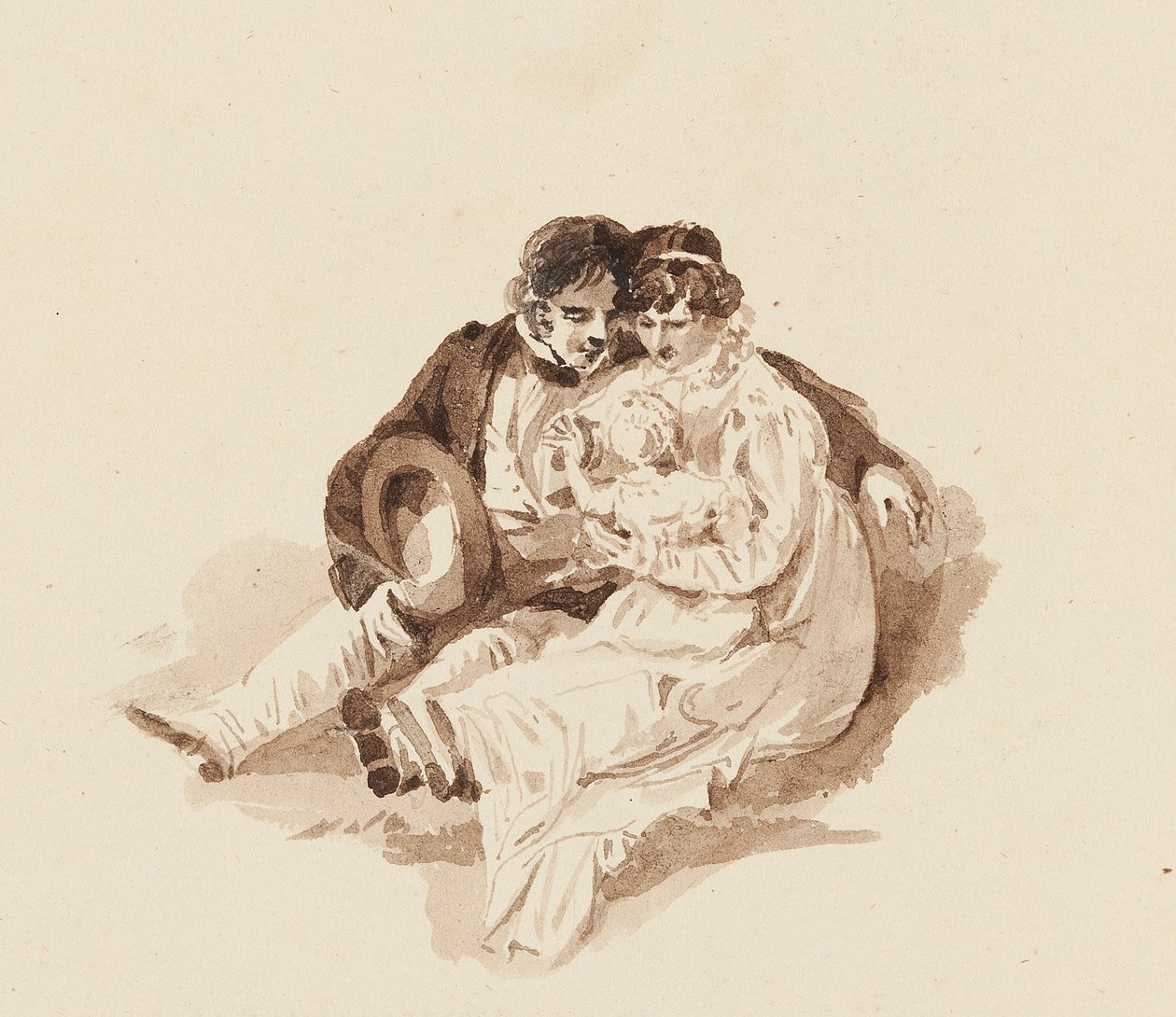 Tom & Christine with baby by John Harden