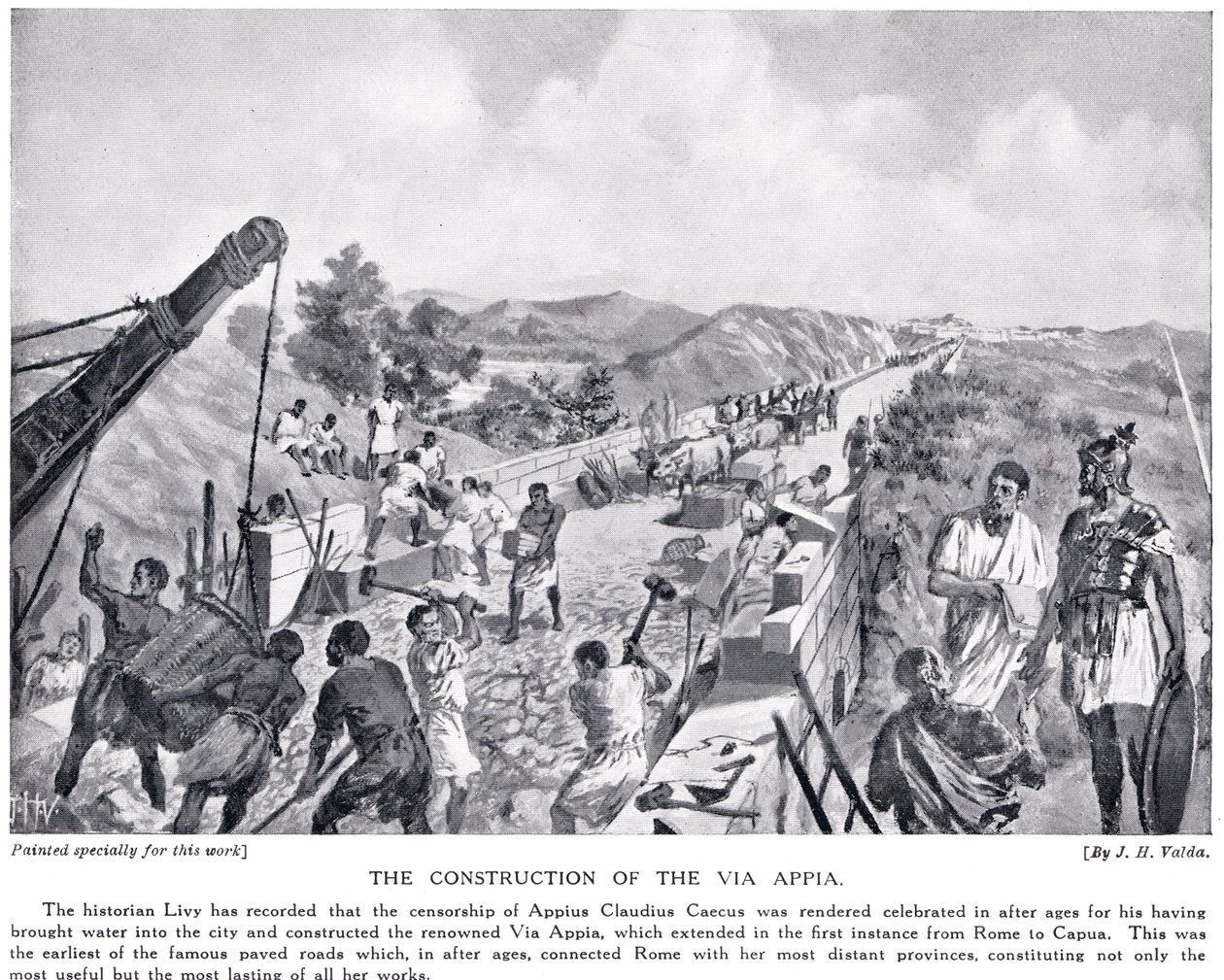 The Construction of the Via Appia, Illustration from 
