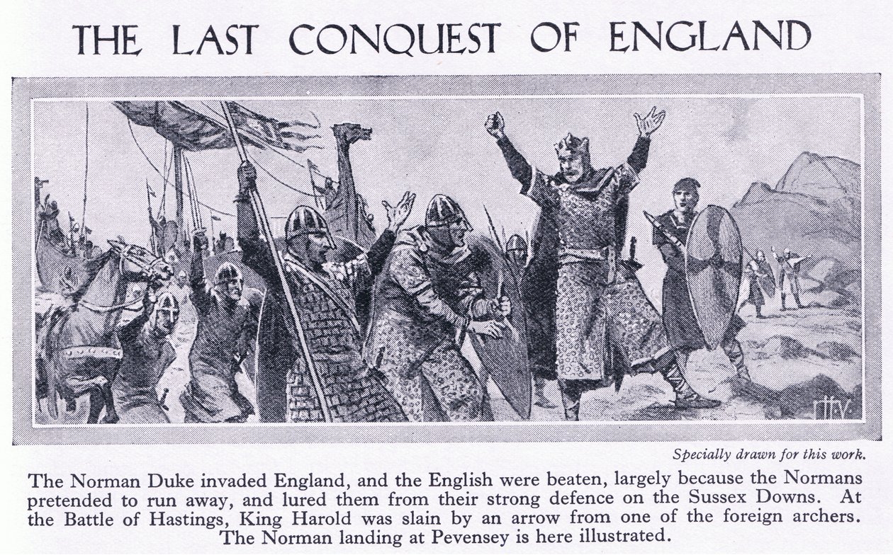 The last conquest of England 1066 AD, c.1950 by John Harris Valda