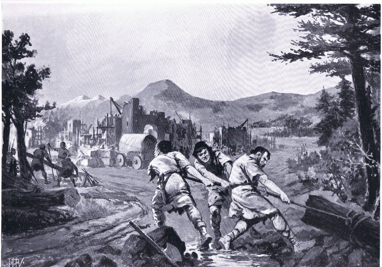 Wallachian Hillmen Founding a City in the Ninth Century, from Hutchinson