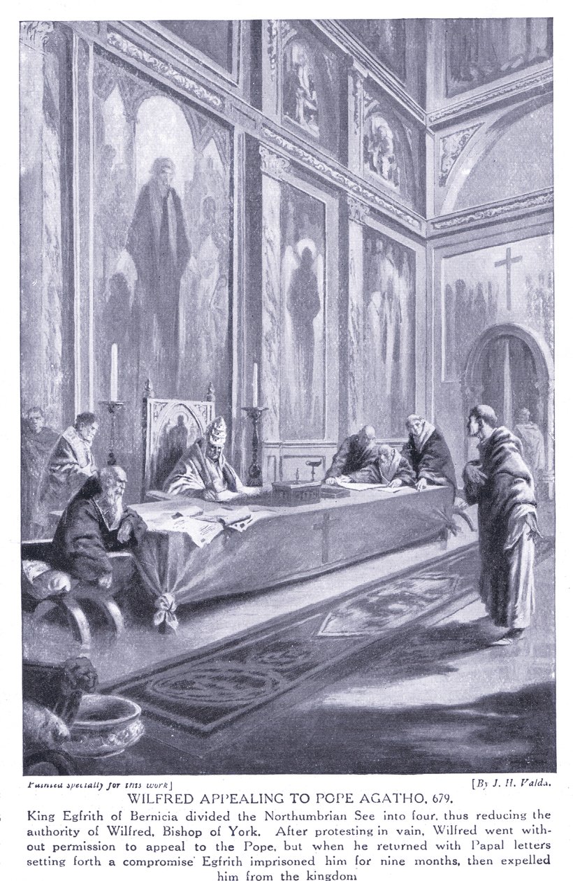 Wilfred appealing to Pope Agatho AD679, 1920
