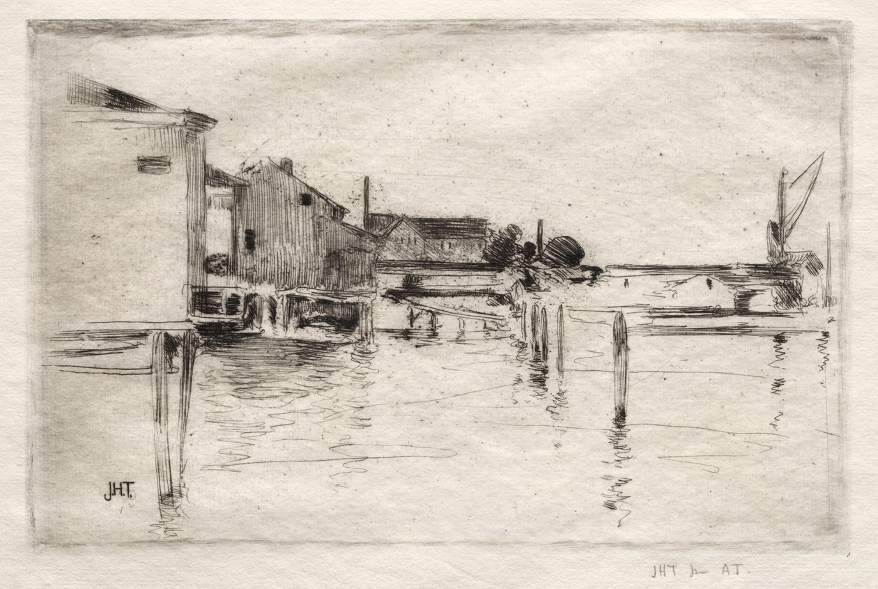 The Dock, Bridgeport, Connecticut by John Henry Twachtman
