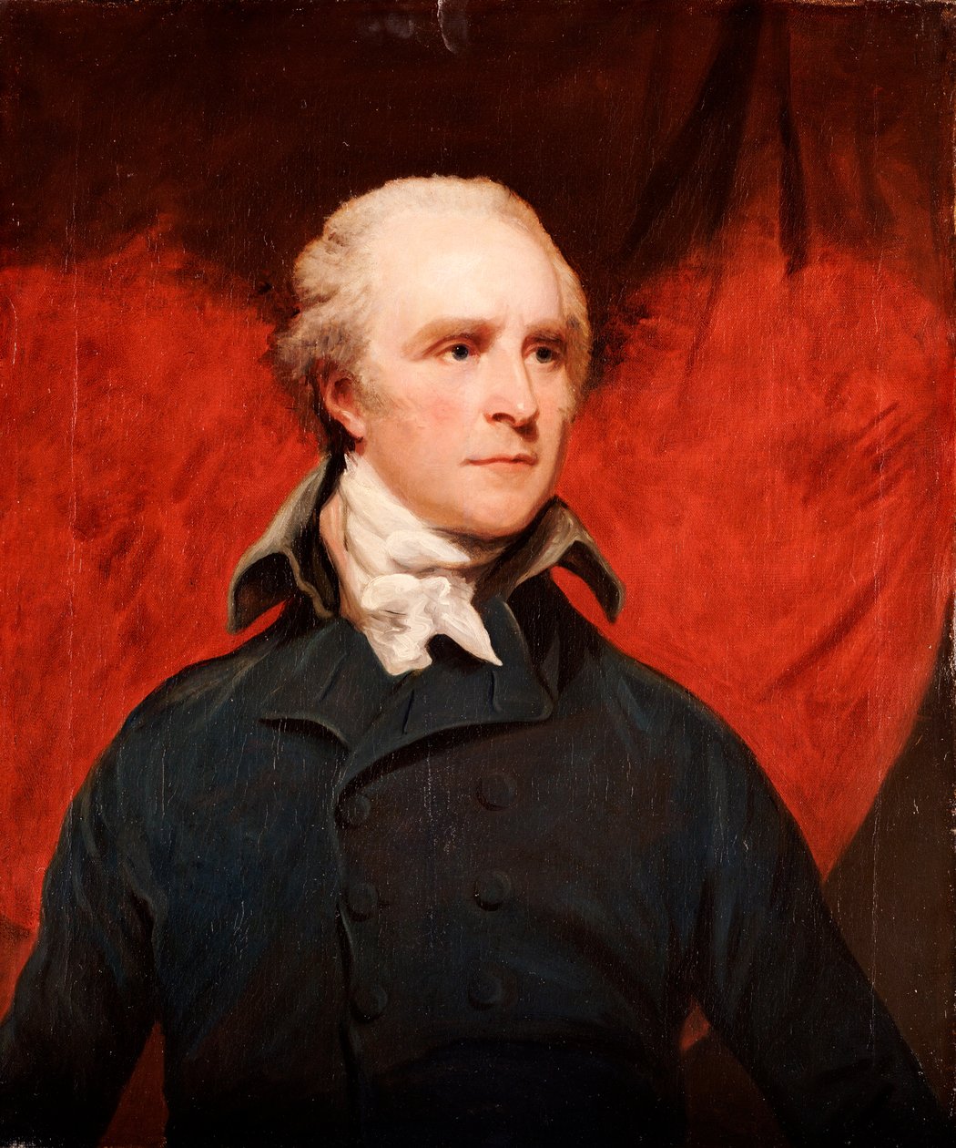 Portrait of the Rt. Hon. Thomas Grenville, M.P., half-length, in a grey coat and a white cravat by John Hoppner