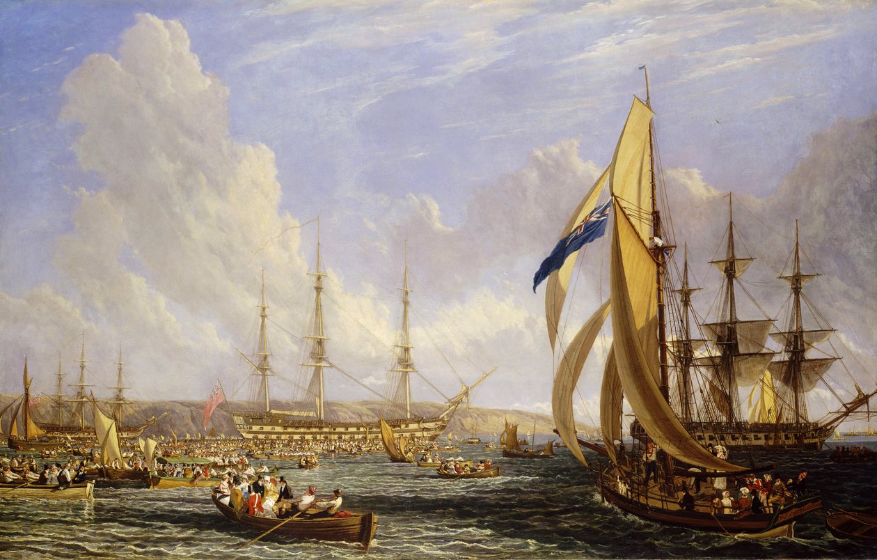Maritime Scene in Front of Plymouth, England, August 1815 by John James Chalon