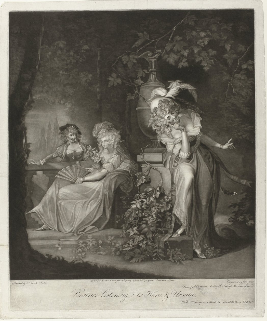 Hero and Ursula Being Overheard by Beatrice by John Jones