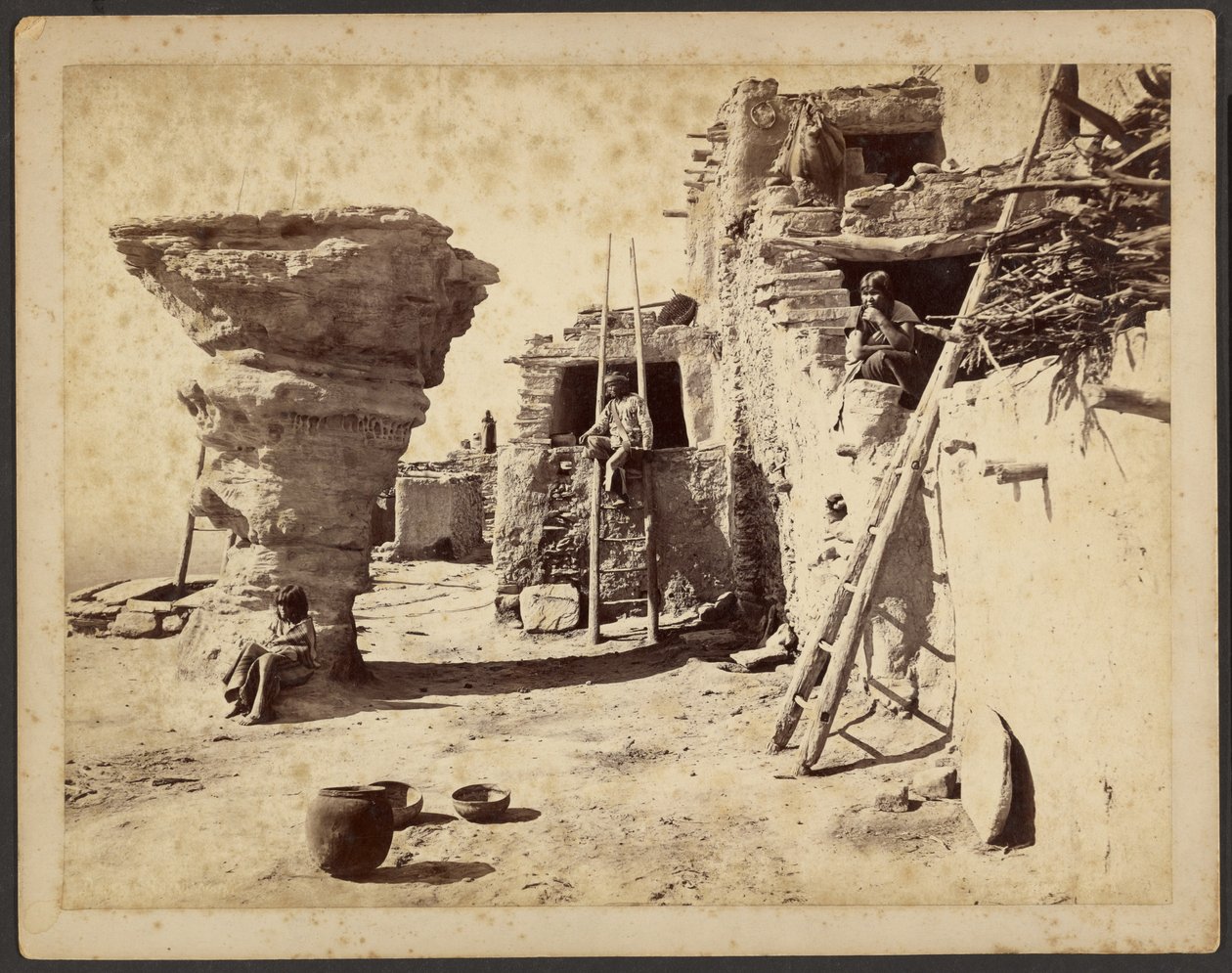 Dance Rock at Walpi Pueblo, Arizona by John K. Hillers