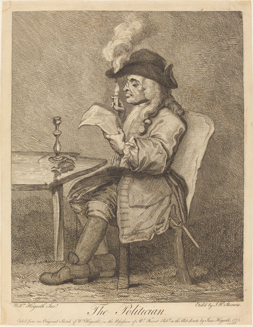Politician by John Keyse Sherwin after William Hogarth
