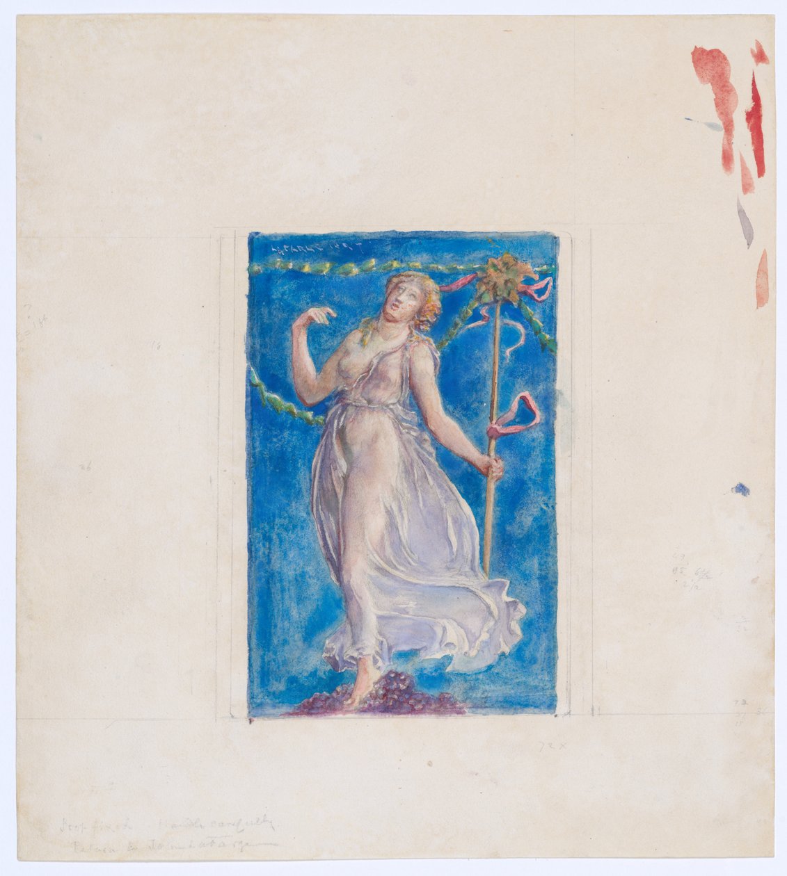 A Bacchante by John La Farge or Lafarge