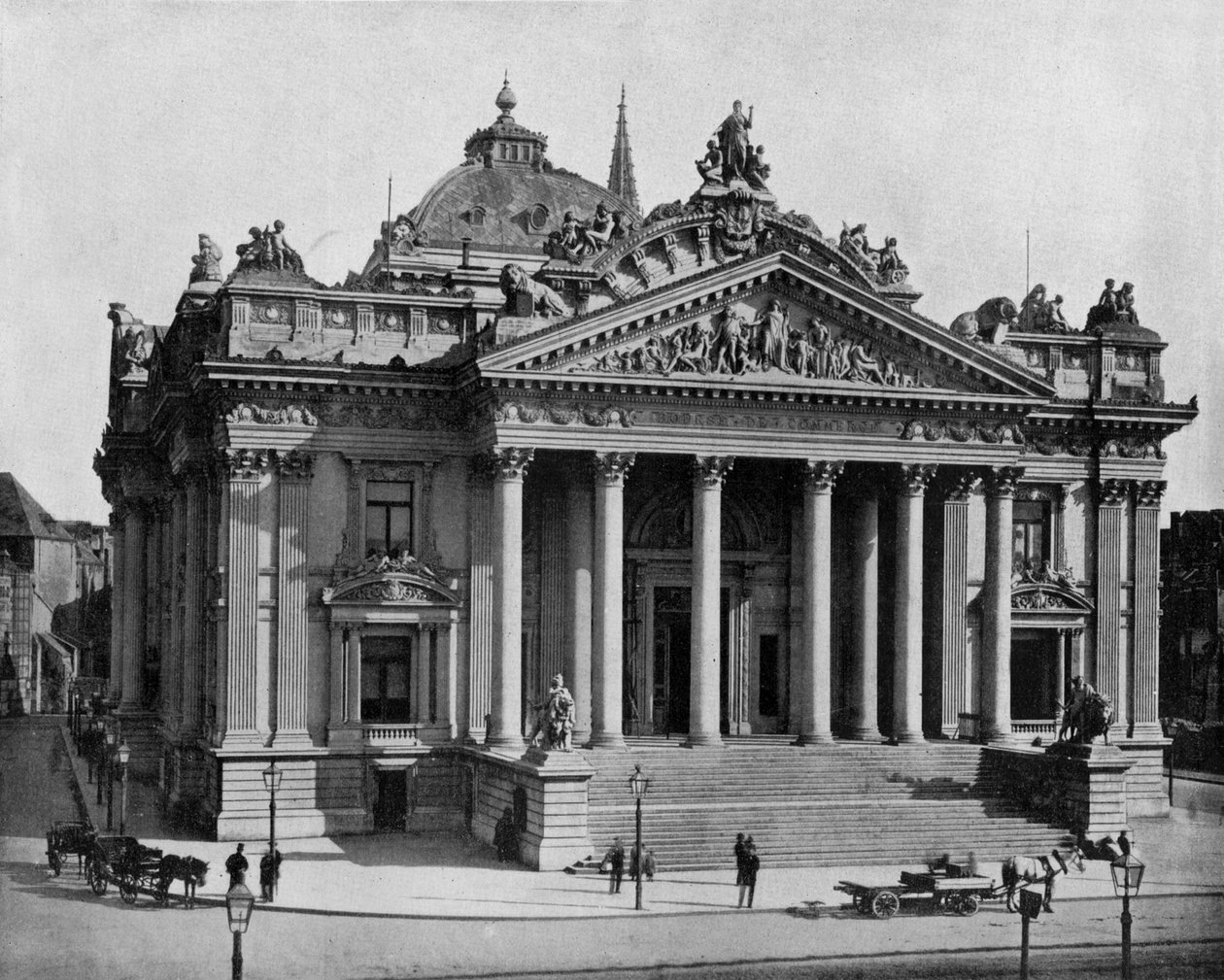 Stock Exchange in Brussels, c. 1900 by John Lawson Stoddard