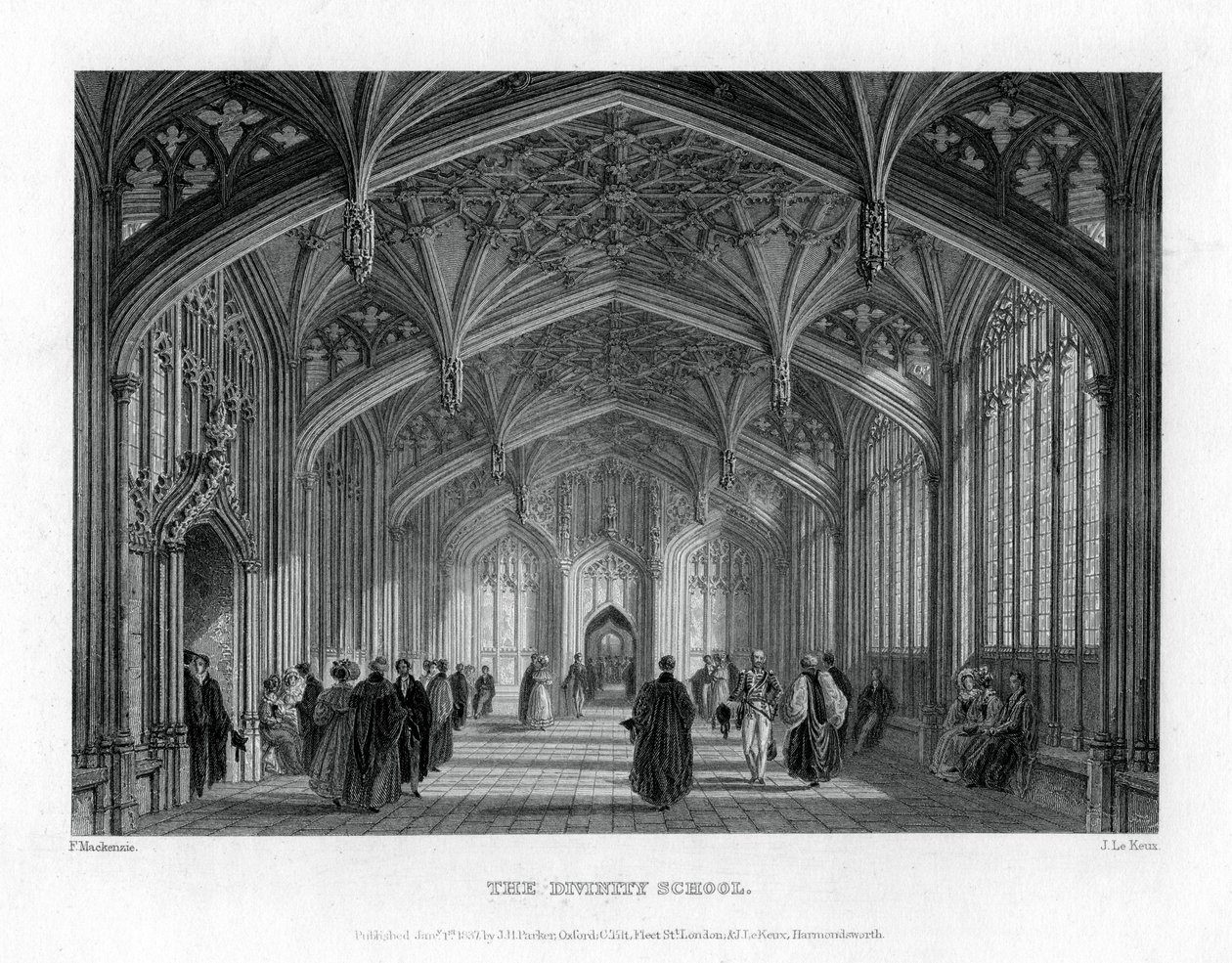 The Divinity School, Oxford by John Le Keux