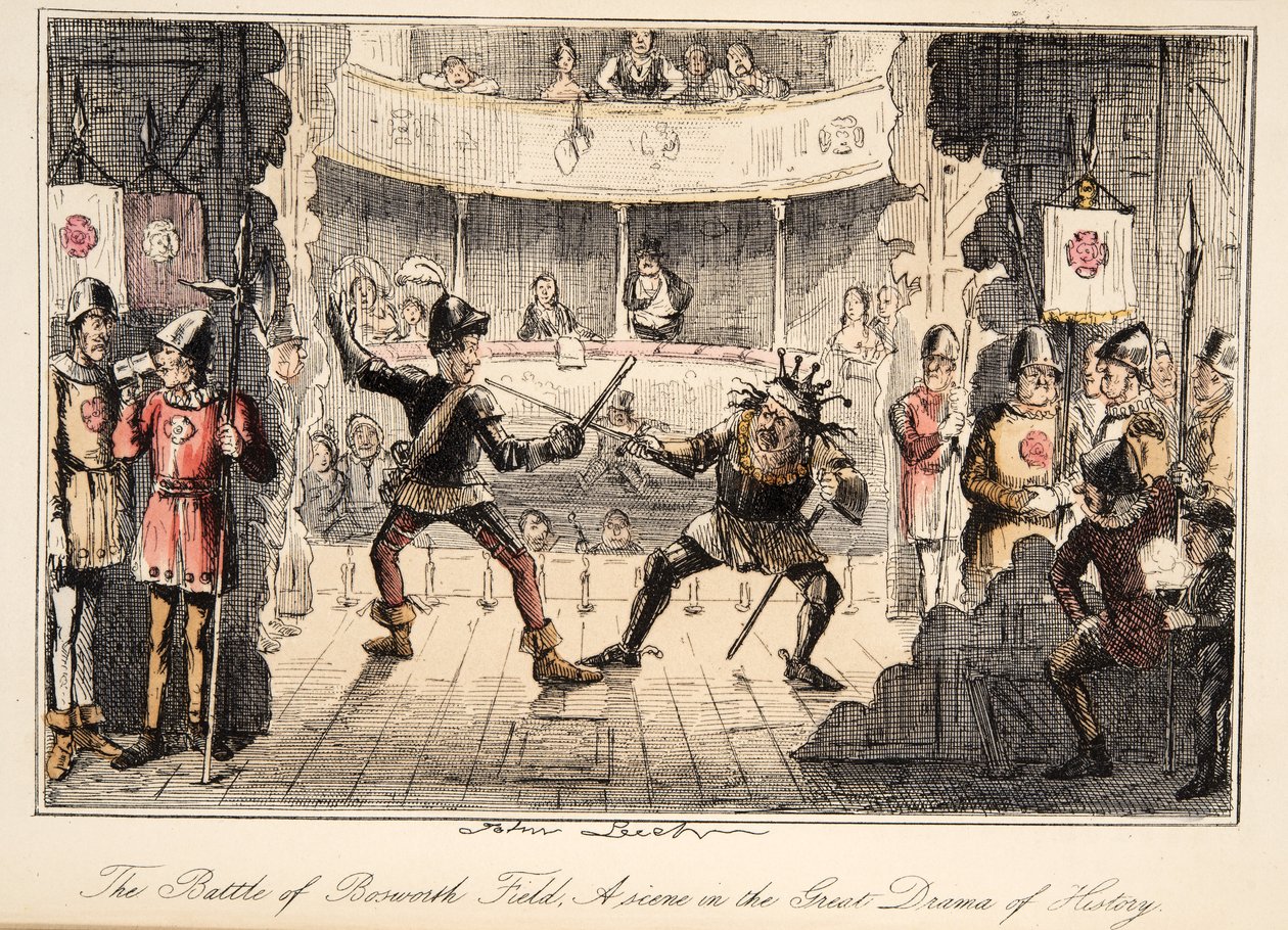 The Battle of Bosworth Field: A Scene from the Great Drama of History, from The Comic History of England by John Leech