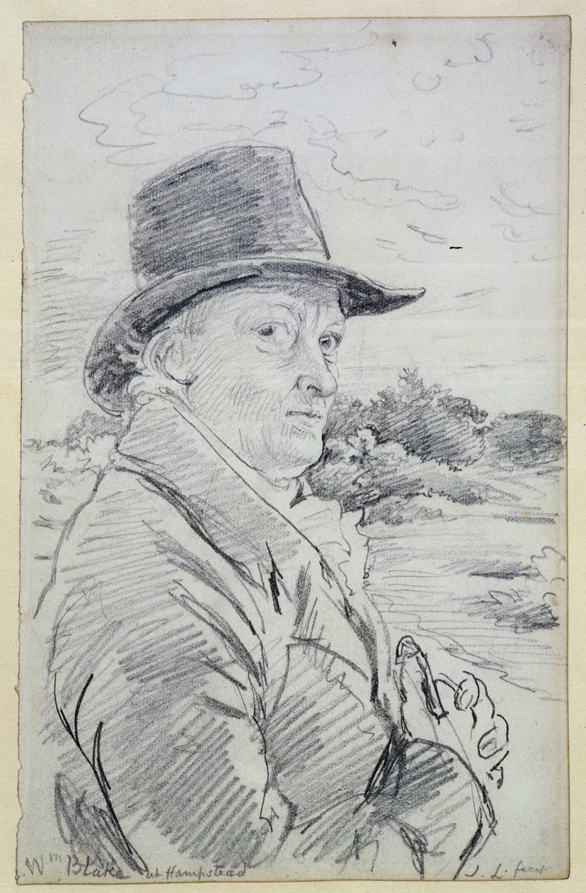 William Blake Wearing a Hat by John Linnell