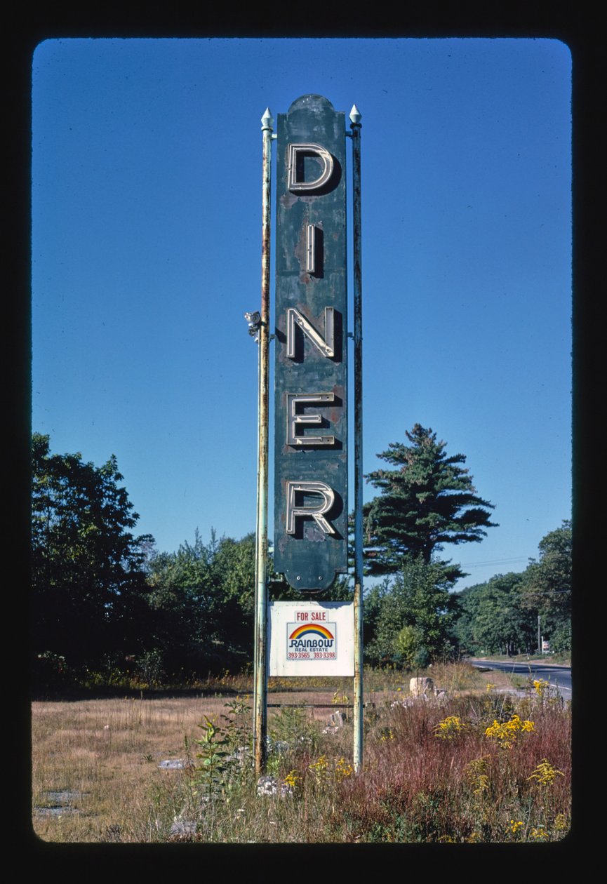 Diner sign, Shrewsbury, Massachusetts, USA by John Margolies