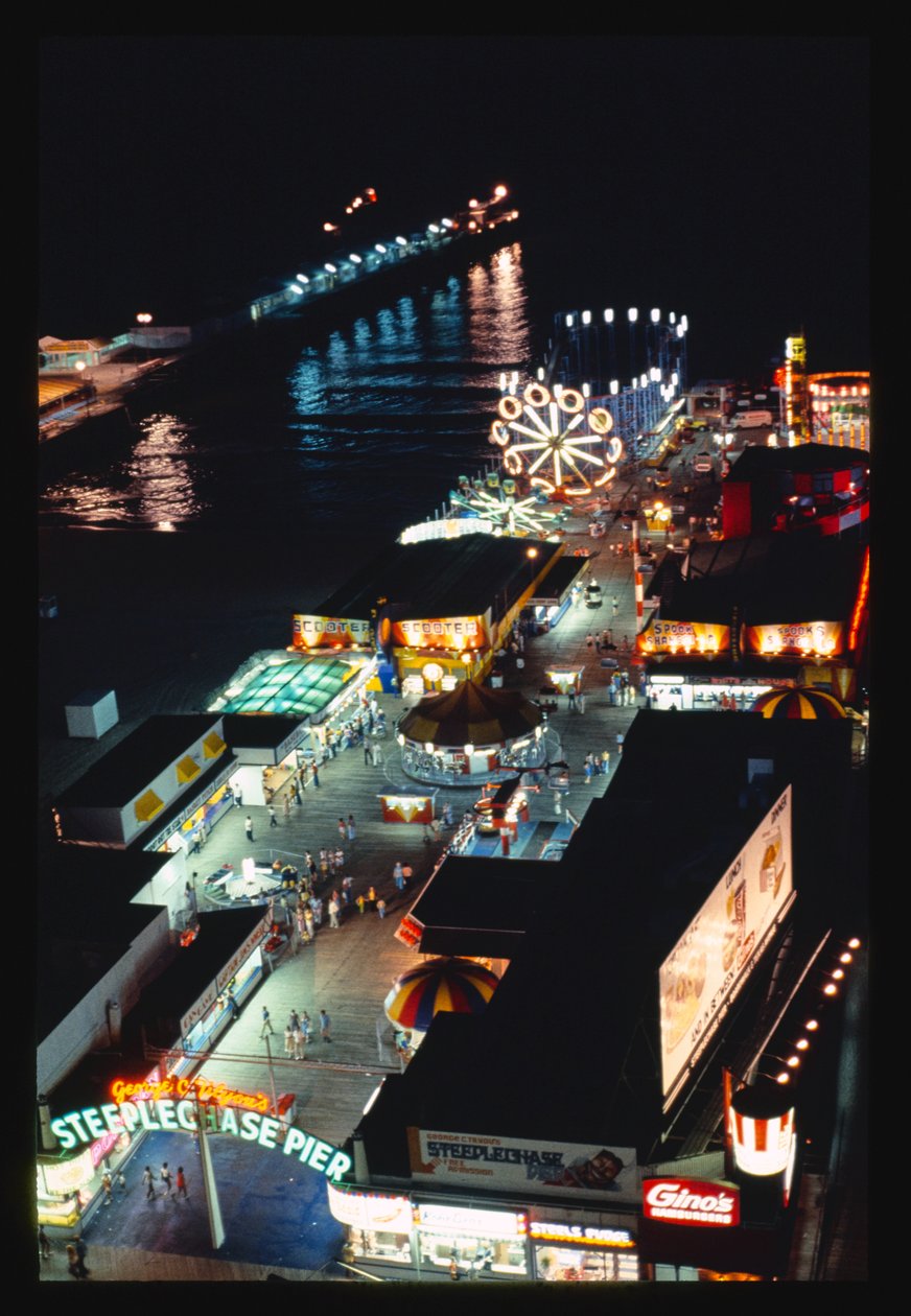 Steeplechase Pier at Night, Atlantic City, New Jersey, USA by John Margolies