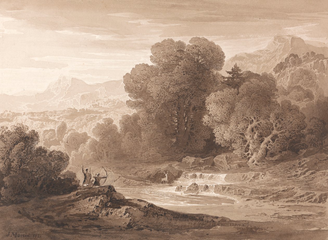 Archers Stalking a Stag by John Martin