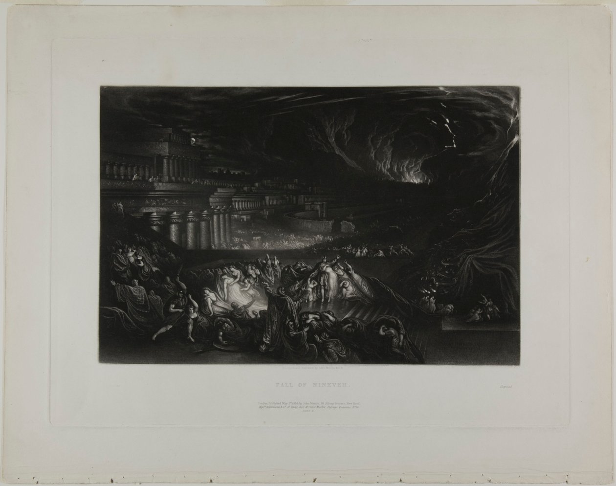 Fall of Nineveh, from Illustrations of the Bible