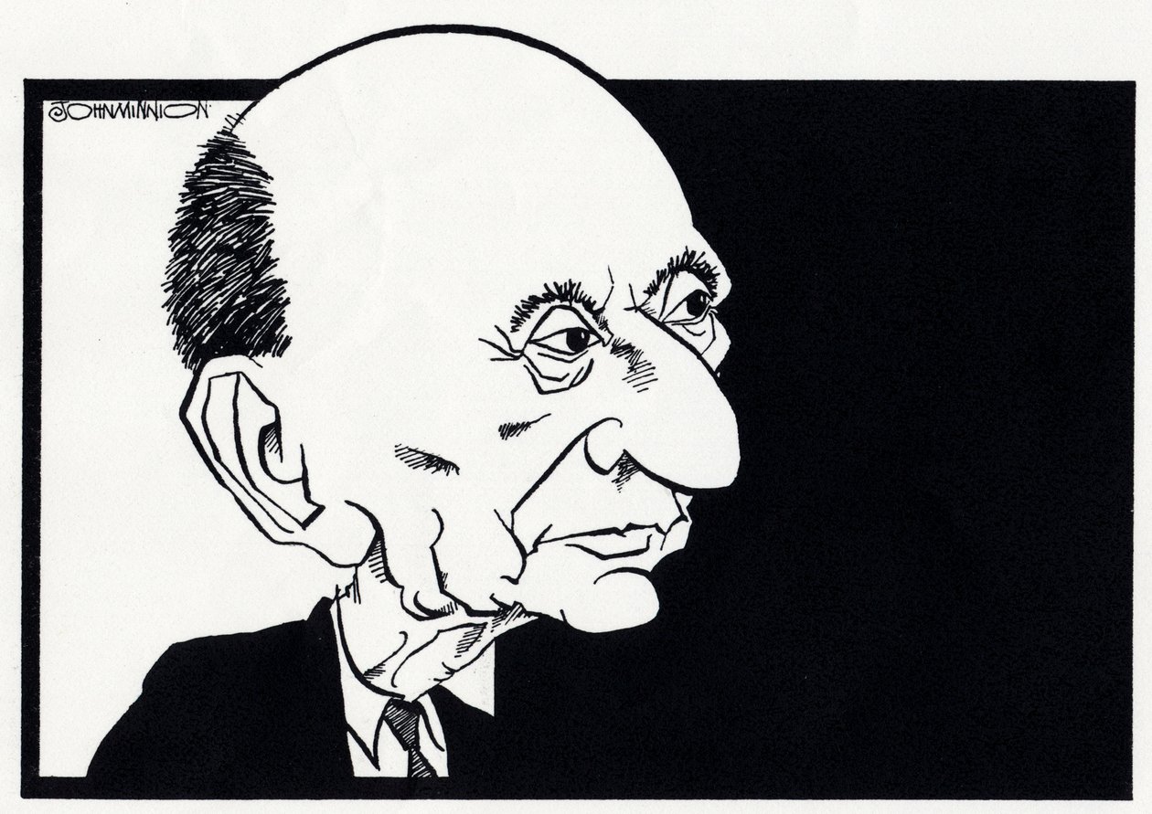Arnold Schoenberg, caricature by John Minnion
