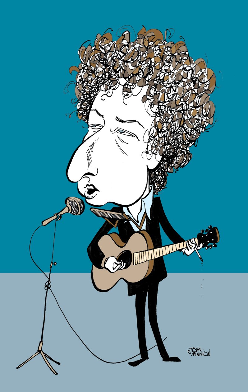 Bob Dylan (drawing) by John Minnion