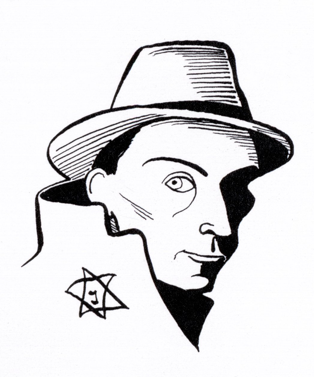 Felix Nussbaum, caricature by John Minnion