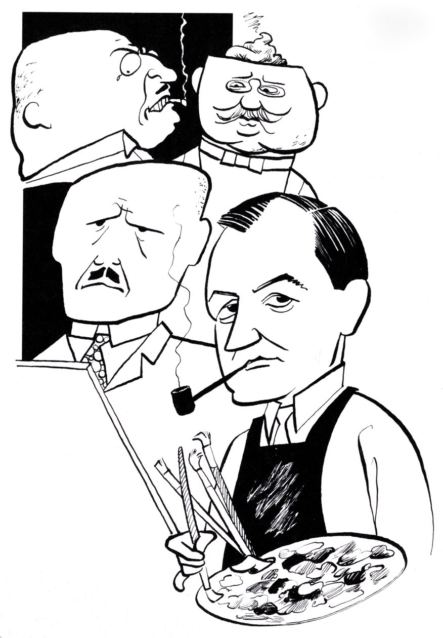 George Grosz, caricature by John Minnion