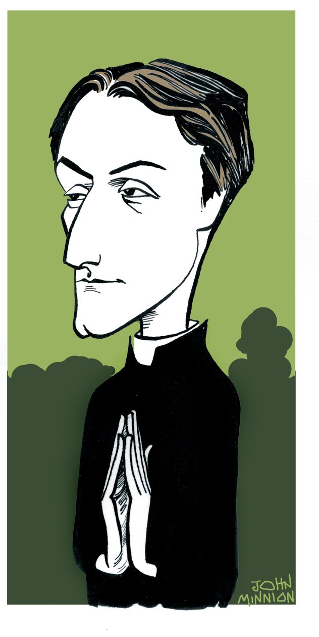 Gerard Manley Hopkins - caricature by John Minnion