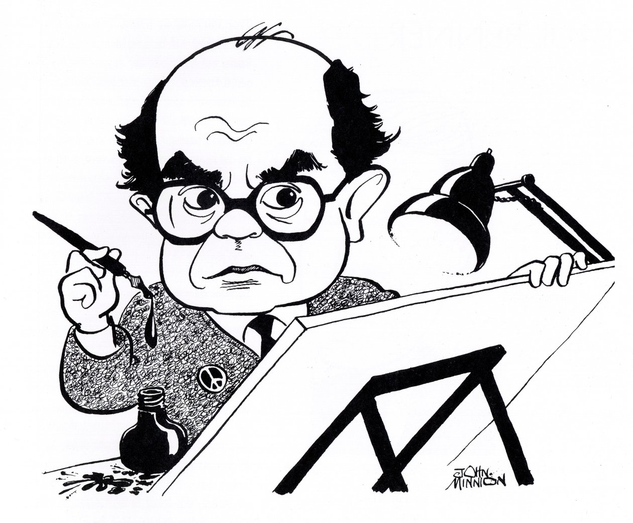 Vicky (Victor Weisz), caricature by John Minnion