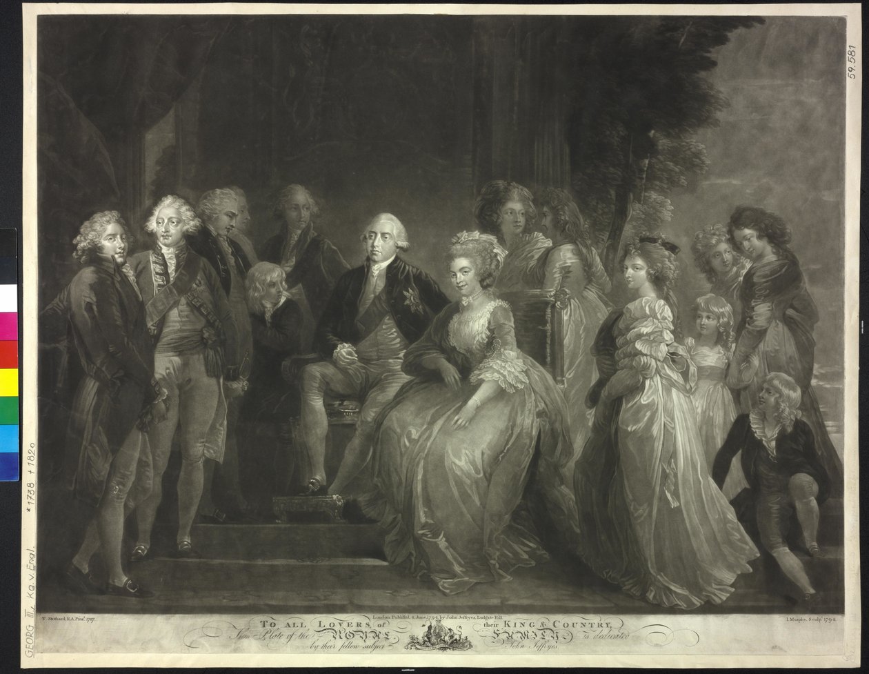 King George III of England with His Woman and Her Children