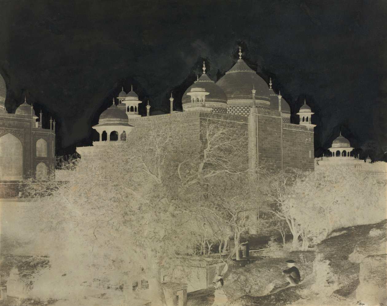 Taj Mahal, Back View of the Rest-House, with Figure by John Murray