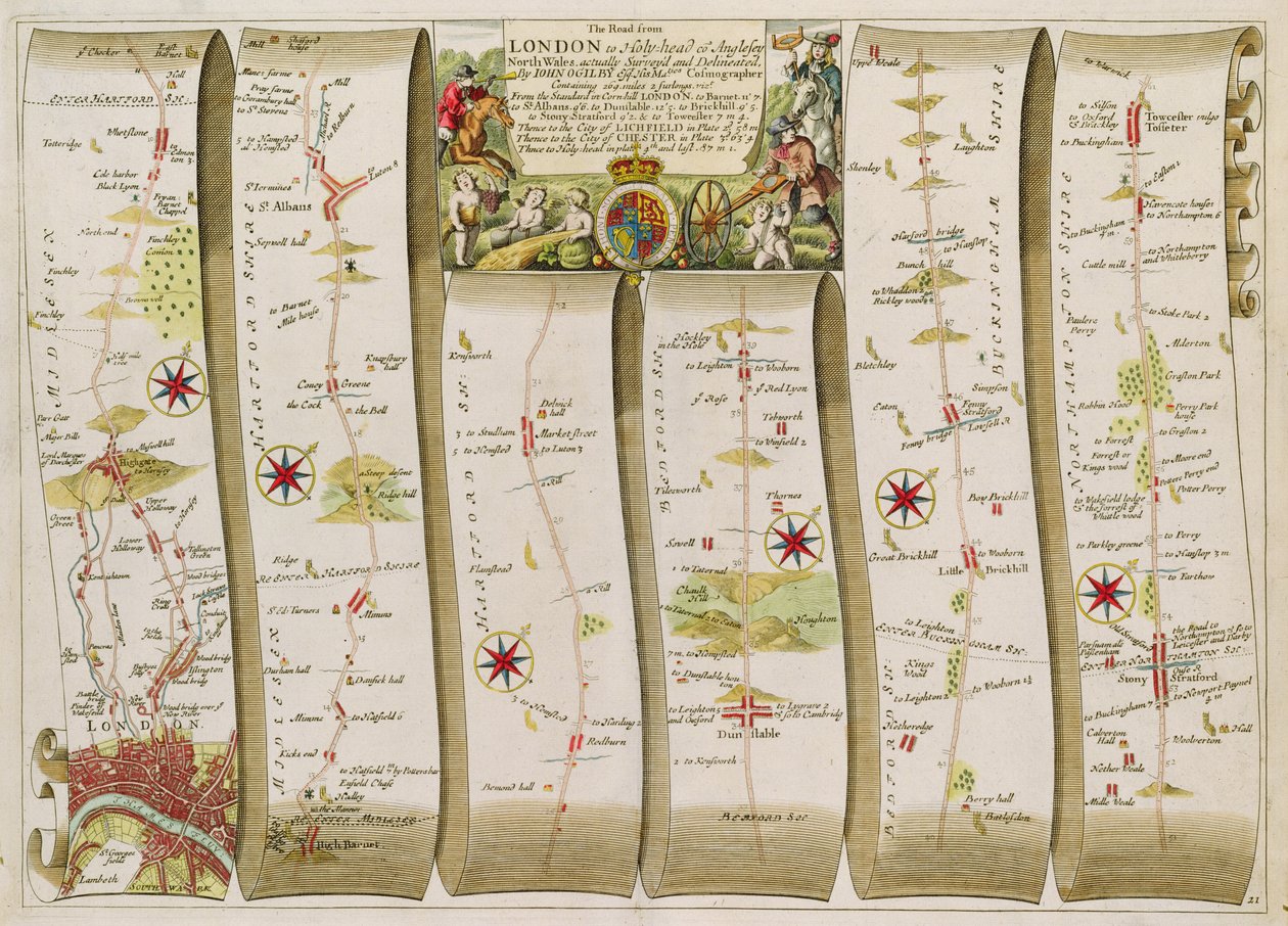 The Road from London to Holy-Head by John Ogilby