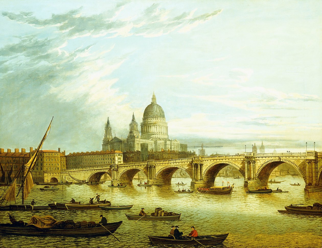 A View of Blackfriars Bridge with Saint Paul