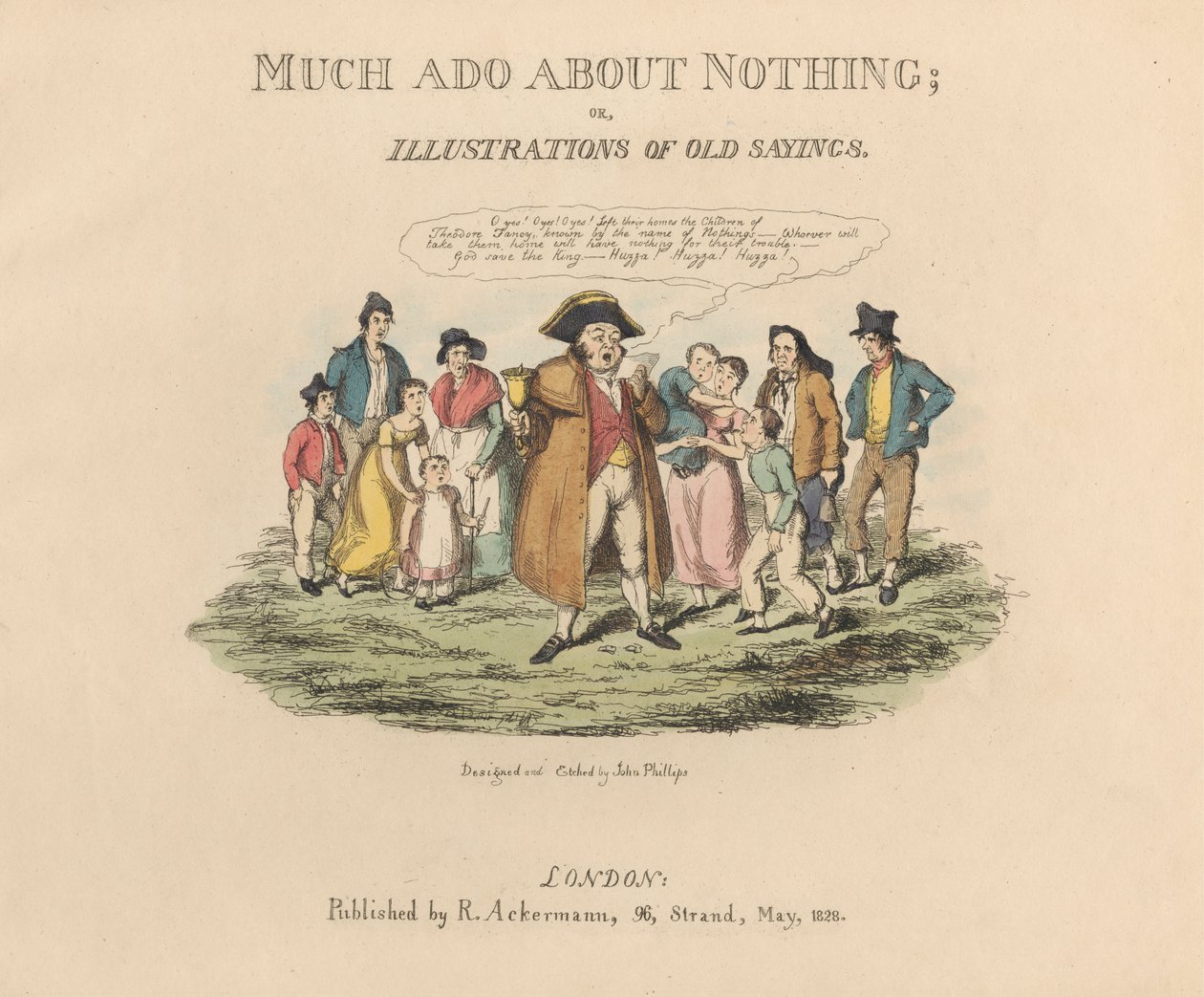 One of a Set of Four: Much Ado About Nothing or Illustrations of Old Sayings by John Phillips