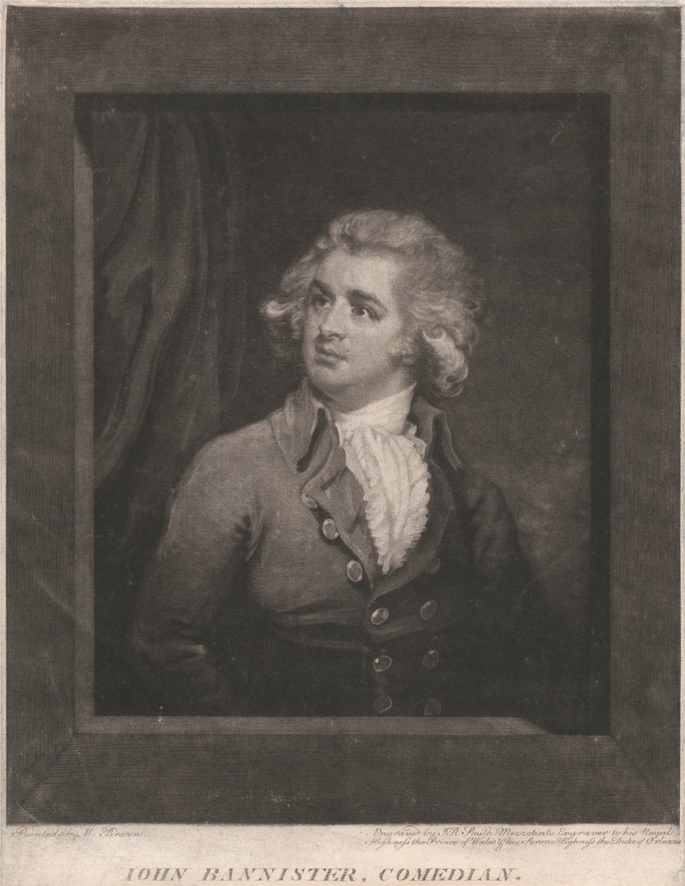 John Bannister, Comedian, 1787 by John Raphael Smith