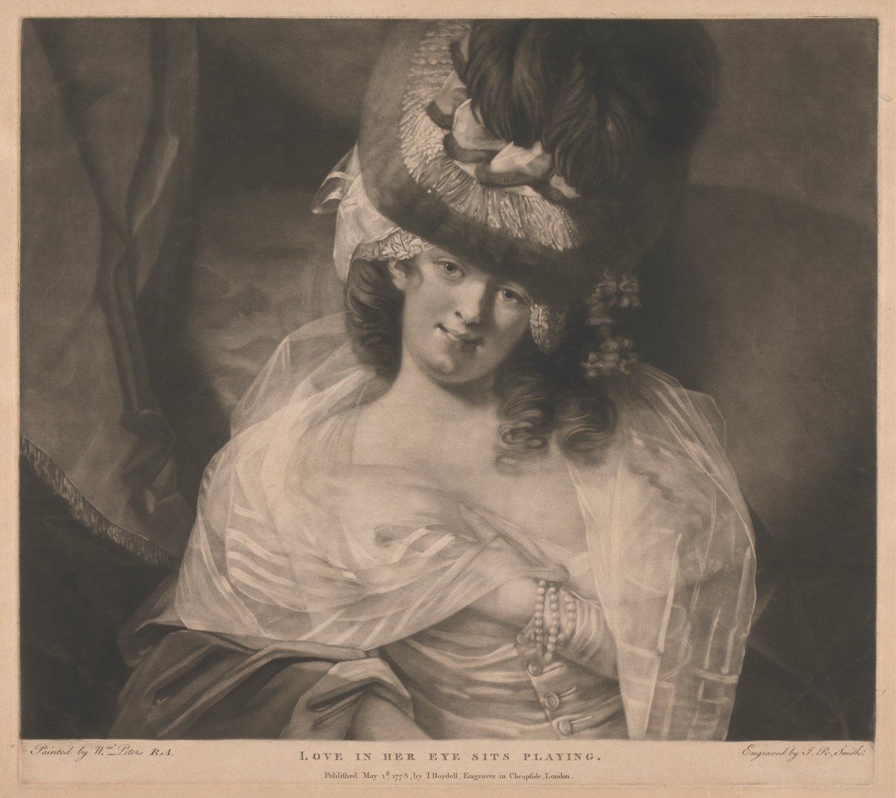 Love in Her Eyes Sits Playing by John Raphael Smith