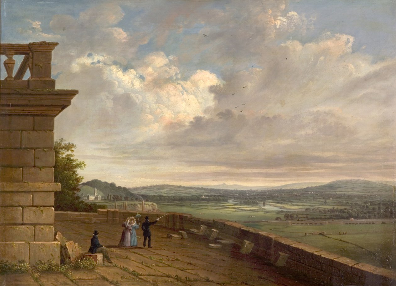 View from the Nottingham Castle Terrace Looking East, c.1845 by John Rawson Walker