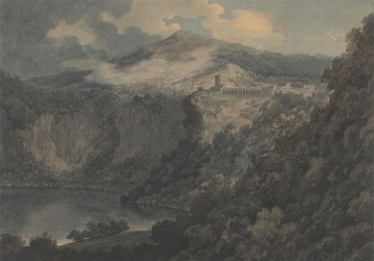 The Lake and Town of Nemi by John Robert Cozens