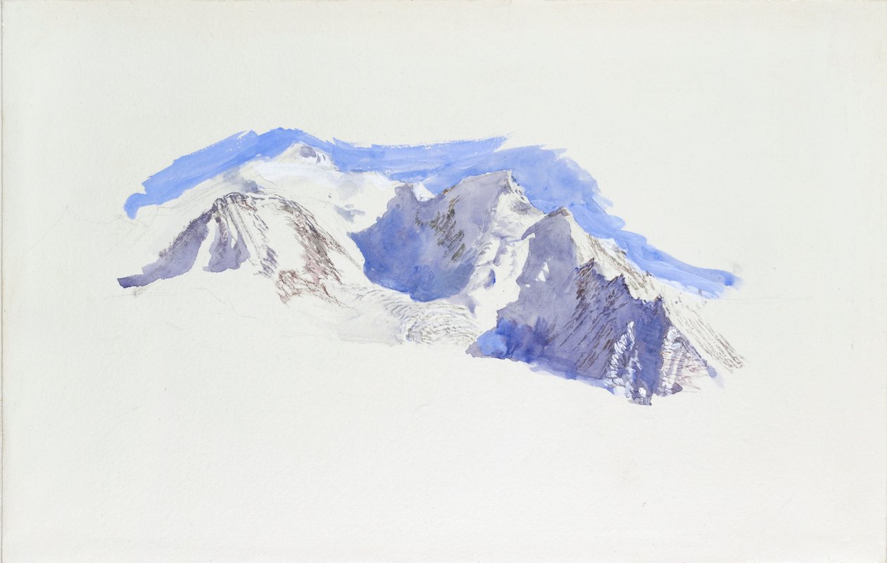 Mont Blanc from Saint-Martin-sur-Arve, October 1874 by John Ruskin