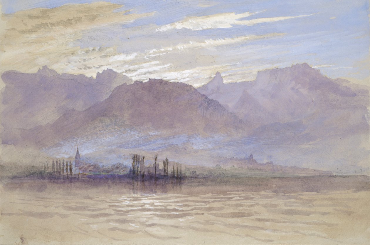 Morning in Spring, with north-east Wind, at Vevey by John Ruskin