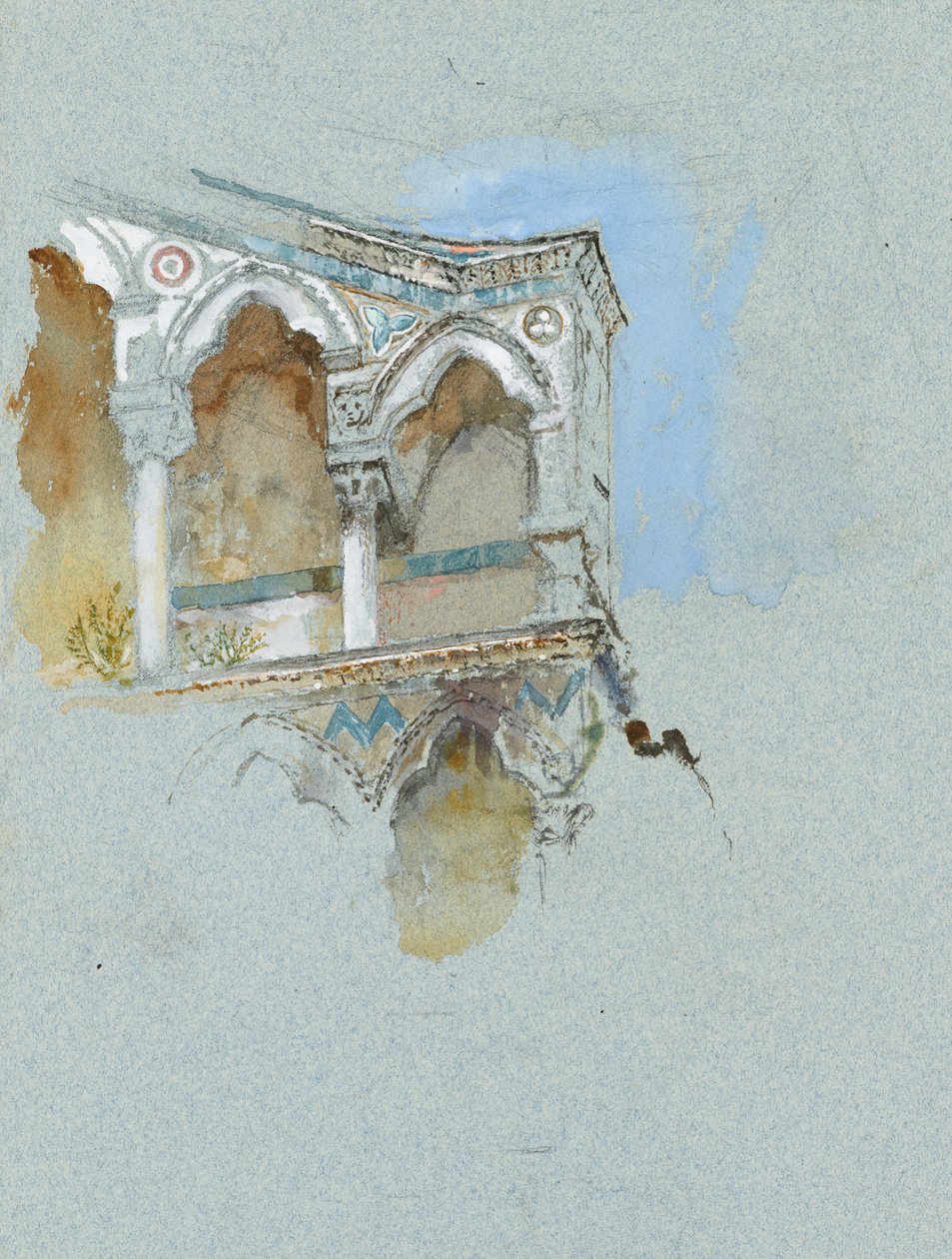 Study of Pisan Gothic (Part of the Façade of San Michele in Borgo, Pisa) by John Ruskin