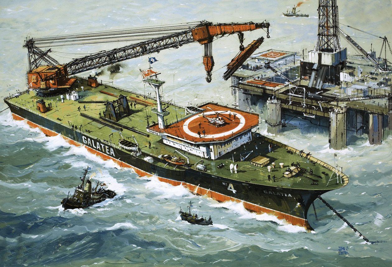 The Galatea, Fitted with a Heavy Lifting Crane by John S. Smith