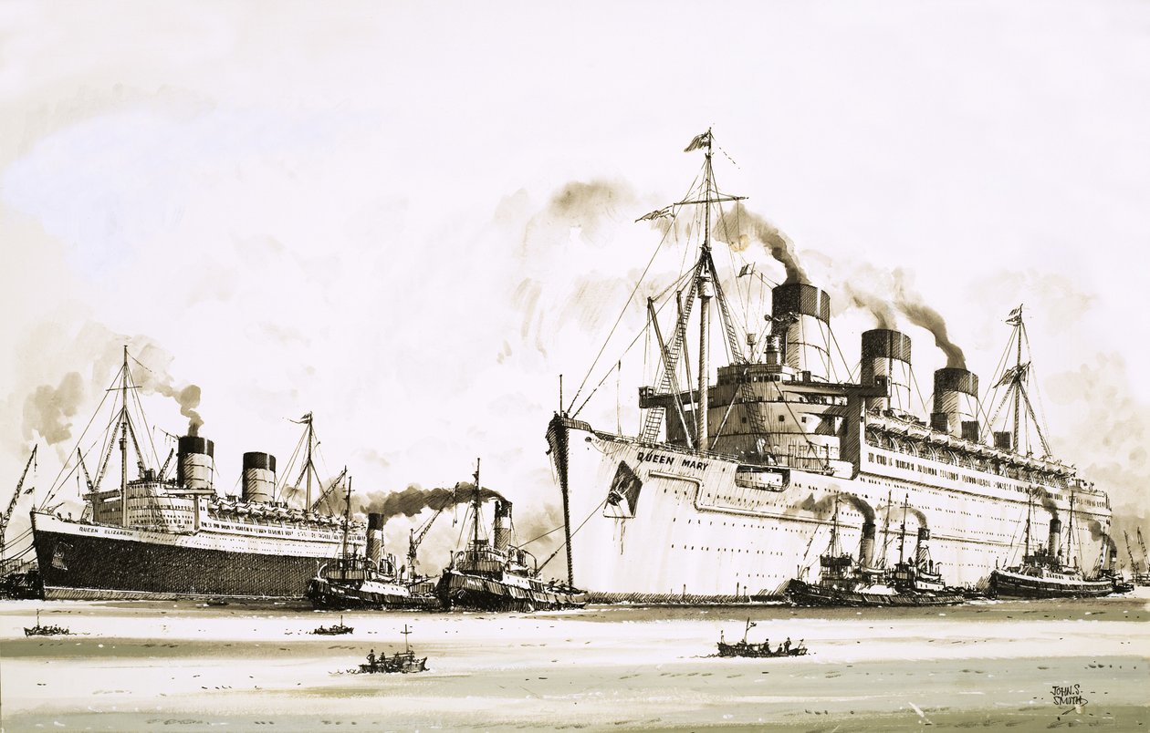 The Queen Elizabeth and Queen Mary by John S. Smith