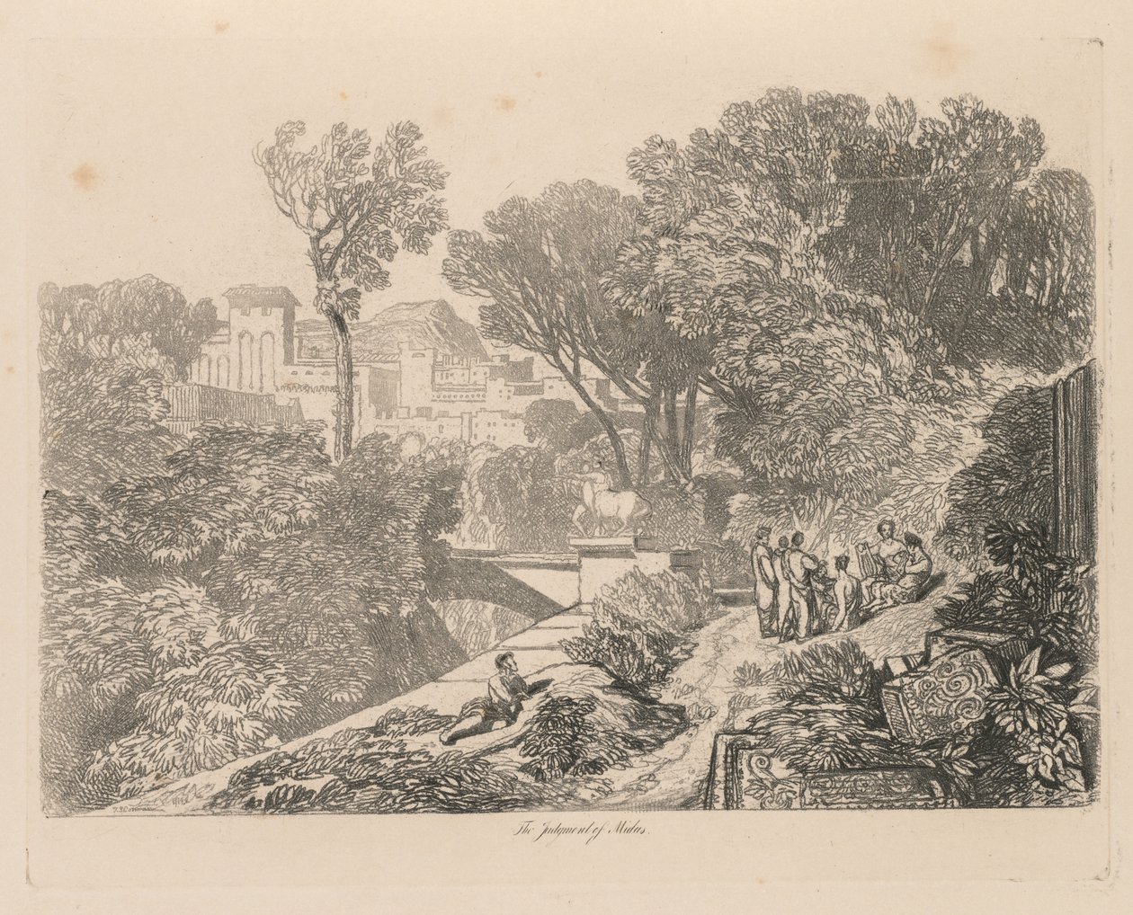 Liber Studiorum: Plate 6, The Judgment of Midas, 1838 by John Sell Cotman