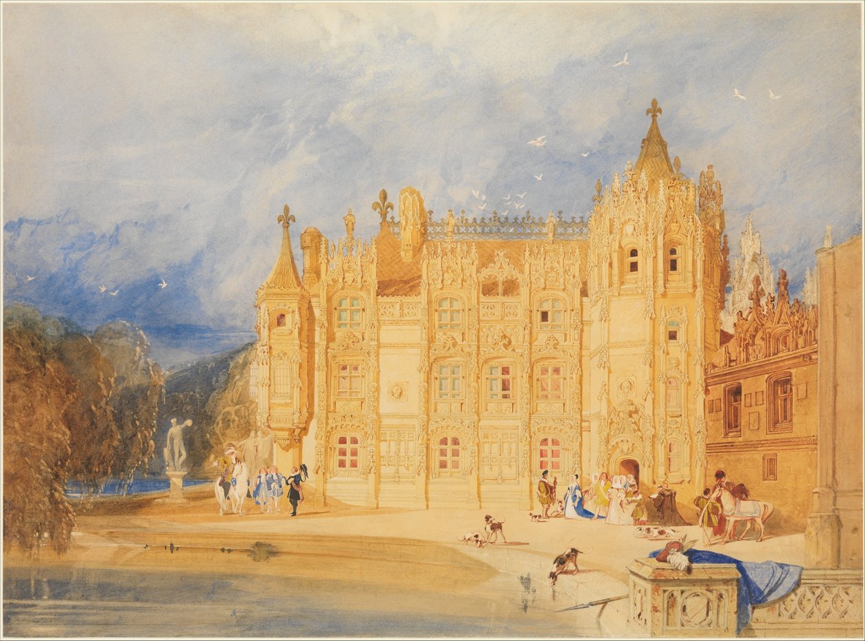 The Abbatial House, Abbey of St. Ouen, Rouen by John Sell Cotman
