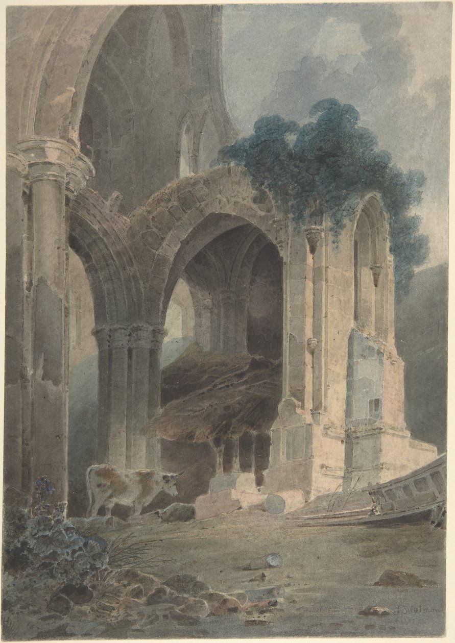 The East End of Rievaulx Abbey, Yorkshire by John Sell Cotman