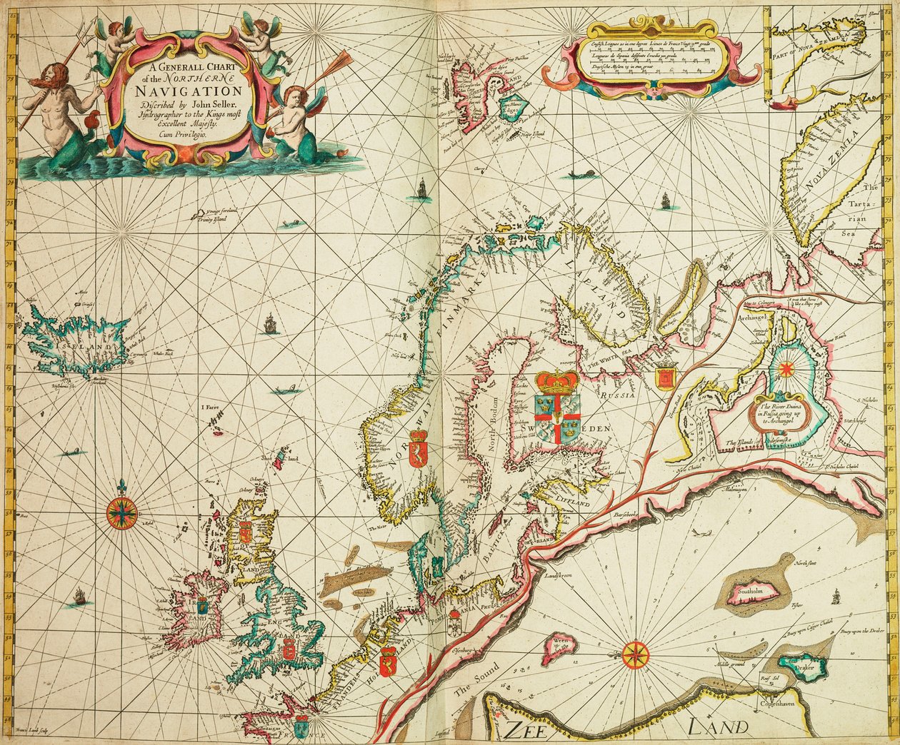 A general chart of the northern navigation by John Seller